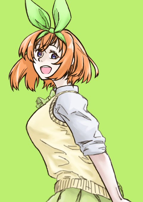 たまろんさんがTwitterに投稿した中野四葉(五等分の花嫁)のイラスト。