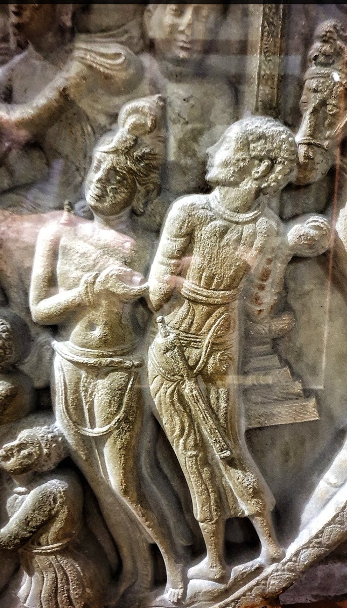 DalrympleWill's tweet photo. Ethiopian traders or diplomats c180, as illustrated in scenes from Amaravati. These E Africans were probably from Axum whose merchants were important participants in the trade between Roman Egypt &amp; India. They came to buy the cotton &amp; traded in ivory, gold &amp; wine from Roman Egypt https://t.co/diqXuSXyhJ