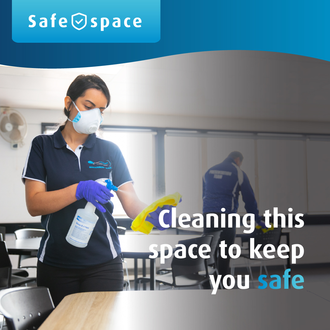 Introducing Quayclean’s Safespace initiative, designed to give patrons, student and staff entering a facility the confidence and reassurance that the highest level of sanitisation and cleaning are in place, to keep them safe.
#safespace #covid19cleaning #cleaning #quayclean