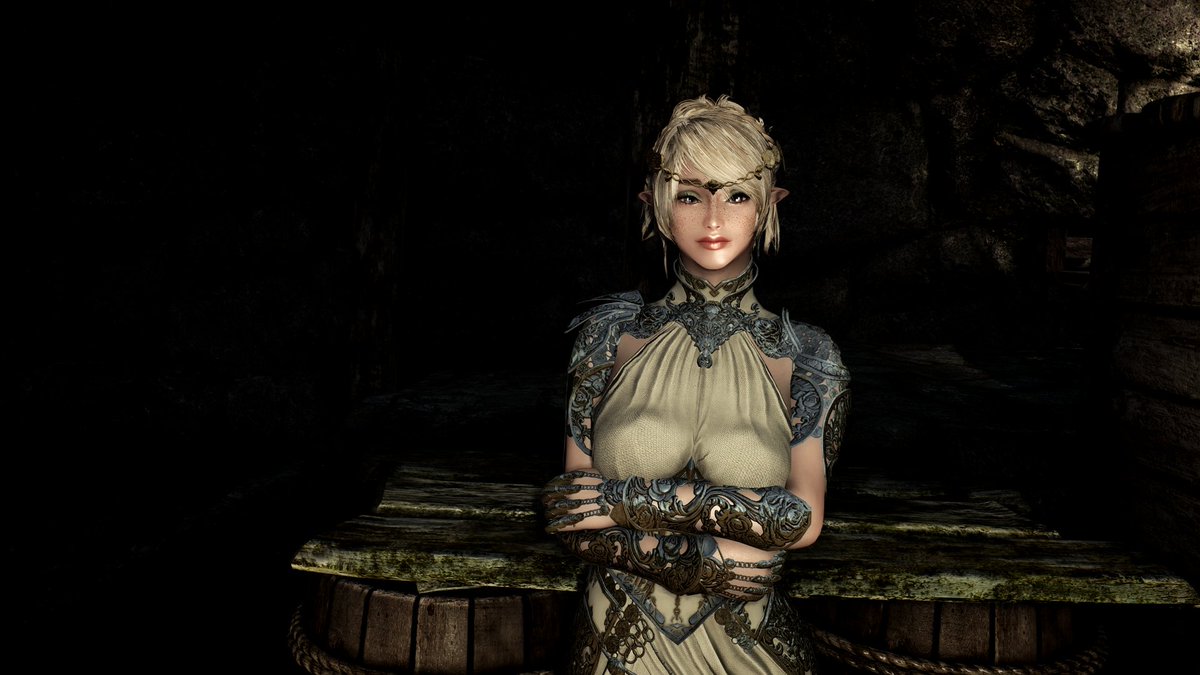 SonderBain's tweet photo. New character today. Her name is Willow 🤓 #skyrim #se #enb #cbbe #3bbb #fairyesc https://t.co/7UBeiSBmC6