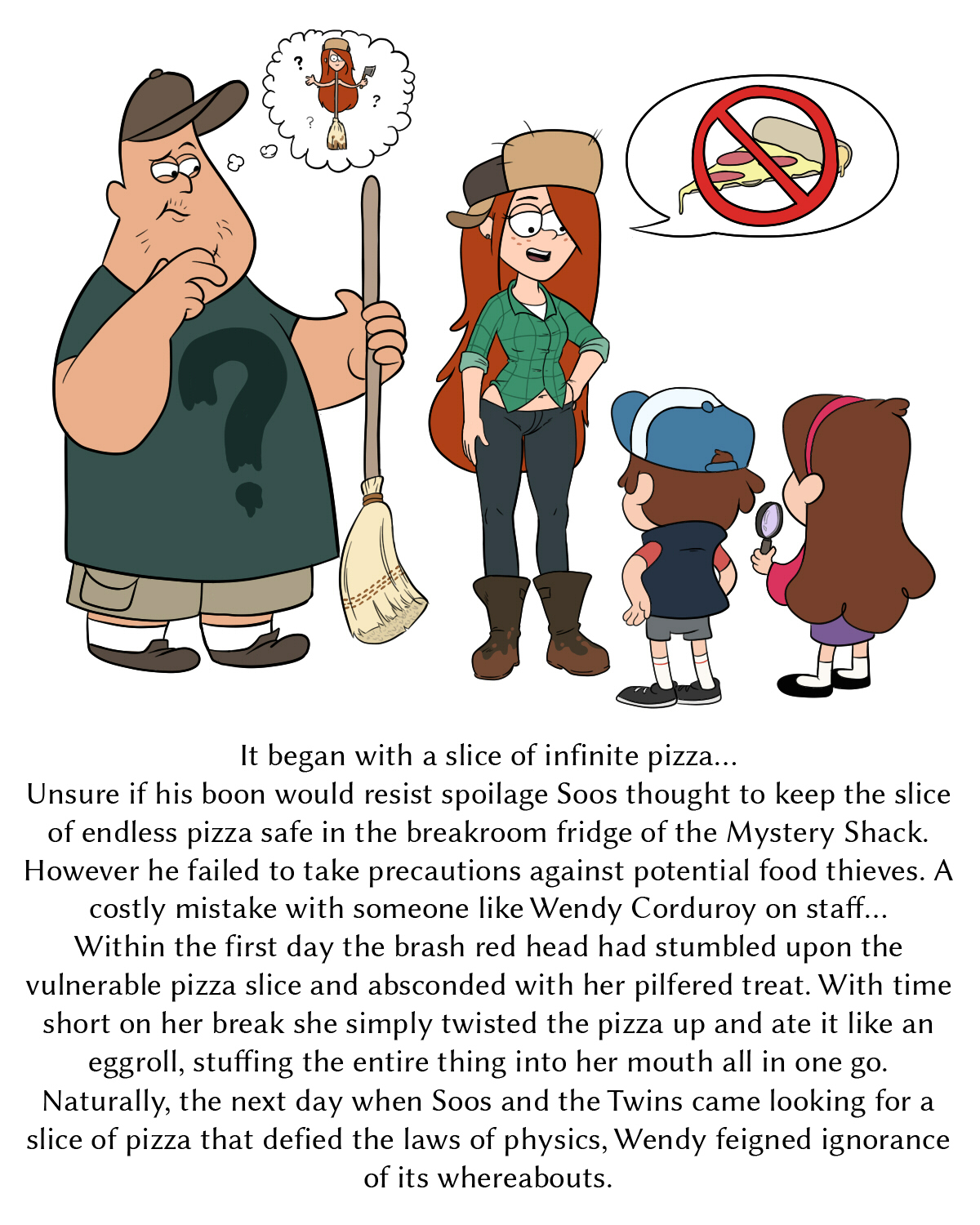 B-mage on X: This is the story of the day Wendy stole Soos's lunch and got  way more than she bargained for! The story was made to be slob but an  altered