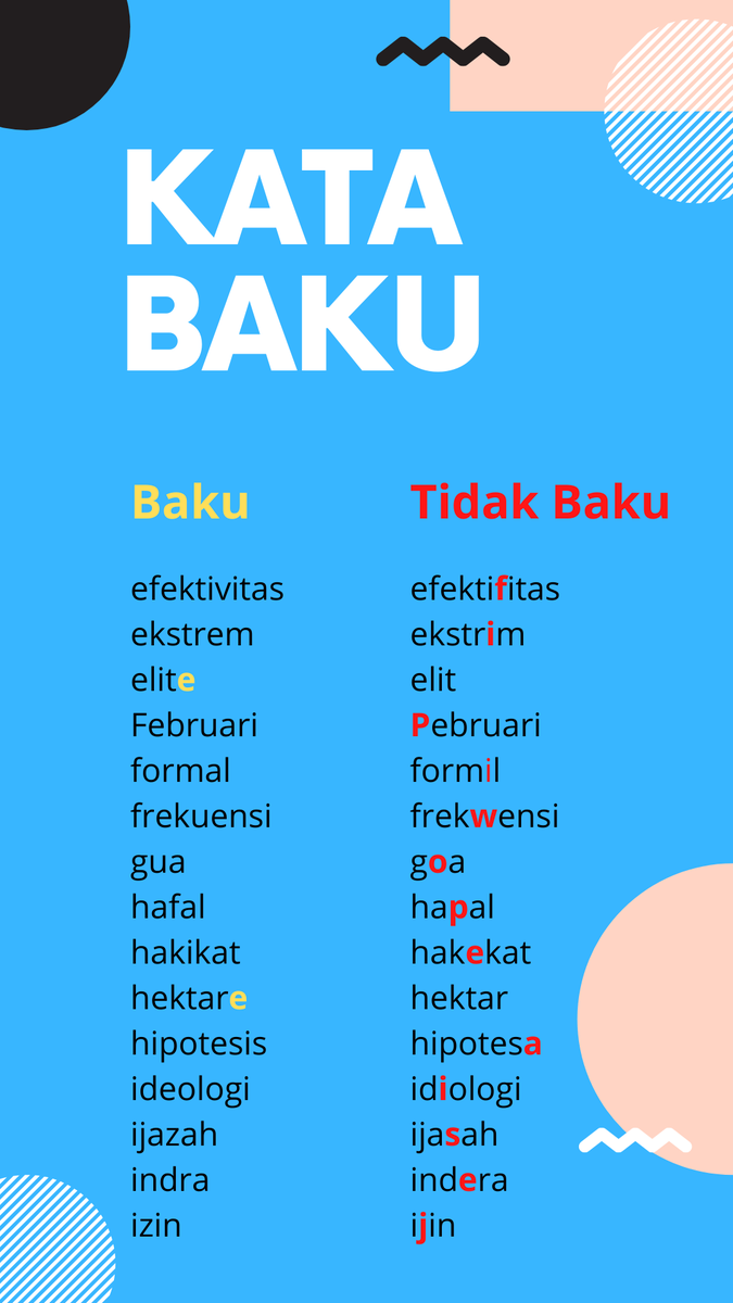 Kata Baku Ekstrim Adalah Kataku