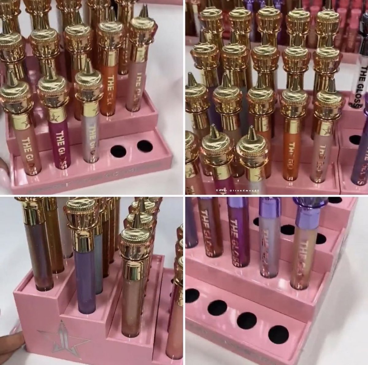 Trendmood's tweet photo. #SneakPeek 👀🚨About to drop NEW! #TheGloss 💄 Holder by @JeffreeStar Cosmetics holds 20 #glosses in baby pink color with silver details 
#ComingSoon https://t.co/bLnsbiiuMv