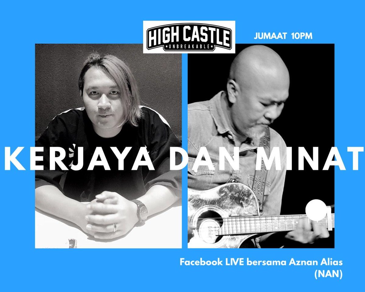 HighCastleMY's tweet photo. Malam ni pukul 10.00 jangan lupa kita akan bertemuramah bersama Sifu Aznan Alias.
Jumpa di Facebook Page High Castle Studio!
#HighCastleStudio #KitaKongsi
#jammingstudio https://t.co/Tbh9ckZfSB