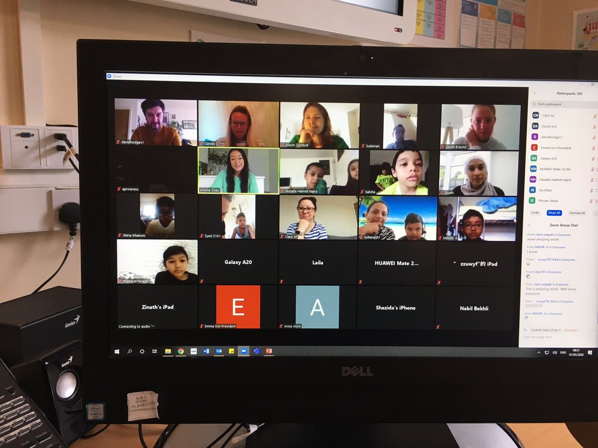 TBP_Headteacher's tweet photo. Amazing to see the TBP community for our first online Whoop Whoop Assembly. You are incredible! #StayHome #staysafe https://t.co/1X3AJEitbs
