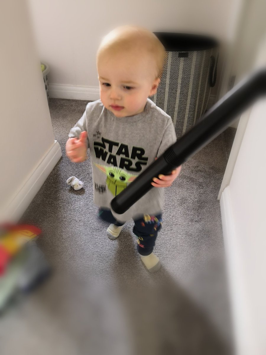 Not a long time ago, in a house not far away the young #JediFred travelled across the landing to steal a lip balm from a #SithLord. #TheForce was strong but would tiredness lead him to the #darkside!#TheRiseOfSkywalker