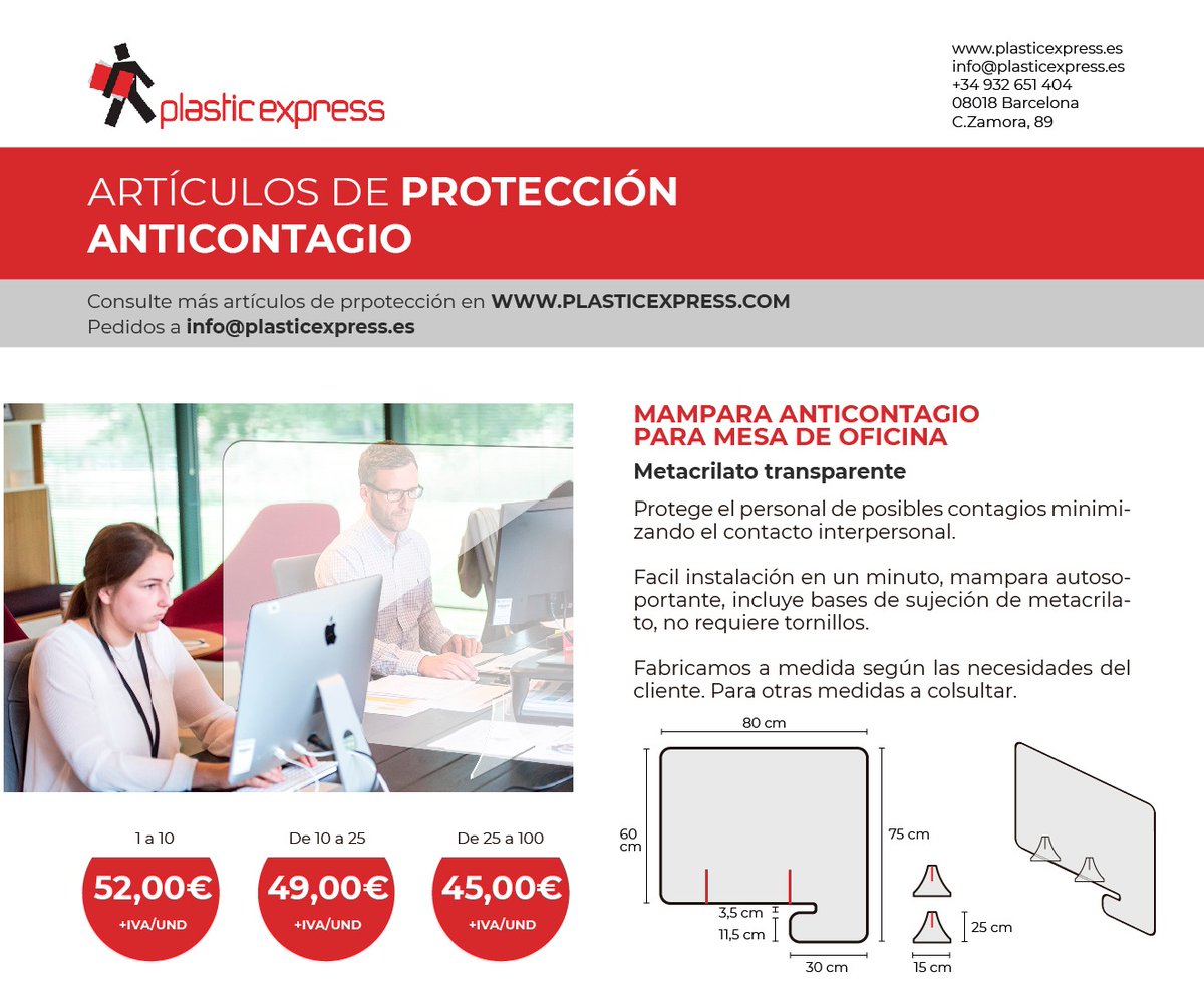 Plastic_Express's tweet image. Mamparas protectoras para hosteleria , comercios , oficinas , peluquerias , zonas de trabajo..
#mamparas #anticontagio #mamparaprotectora
#pantalla #proteccion
Para más información: info@plasticexpress.es