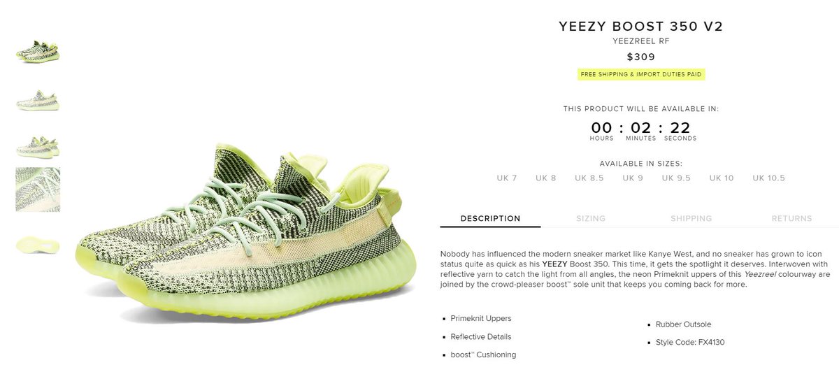 Used Adidas Yeezy Boost 350 V2 Yeezreel for sale in San