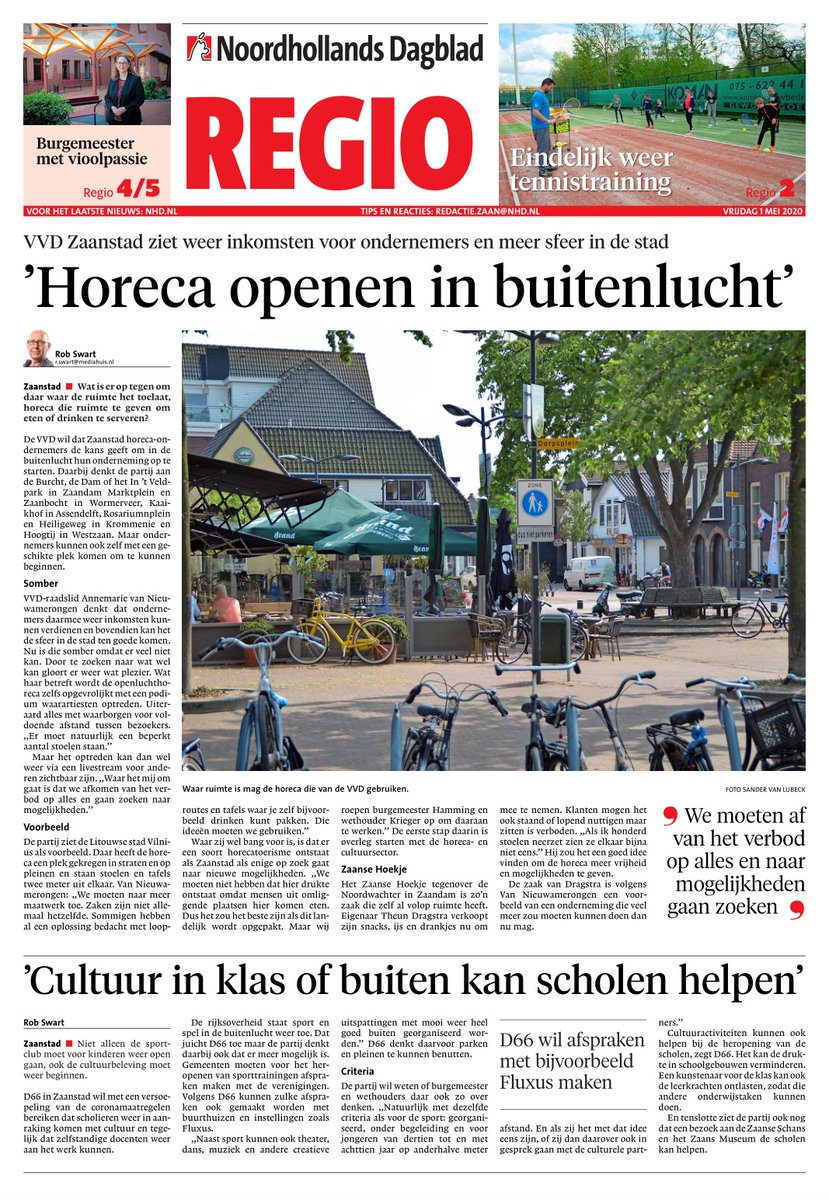 Wij zien ism horeca-&amp; cultuursector een mooie samenwerking waarbij inwoners genieten van een hapje, drankje en voorstelling in een setting die voldoet aan de RIVM-eisen. Op deze manier kunnen we bovendien de horeca- &amp; cultuursector financieel ondersteunen: zaanstad.vvd.nl/nieuws/39228/g…