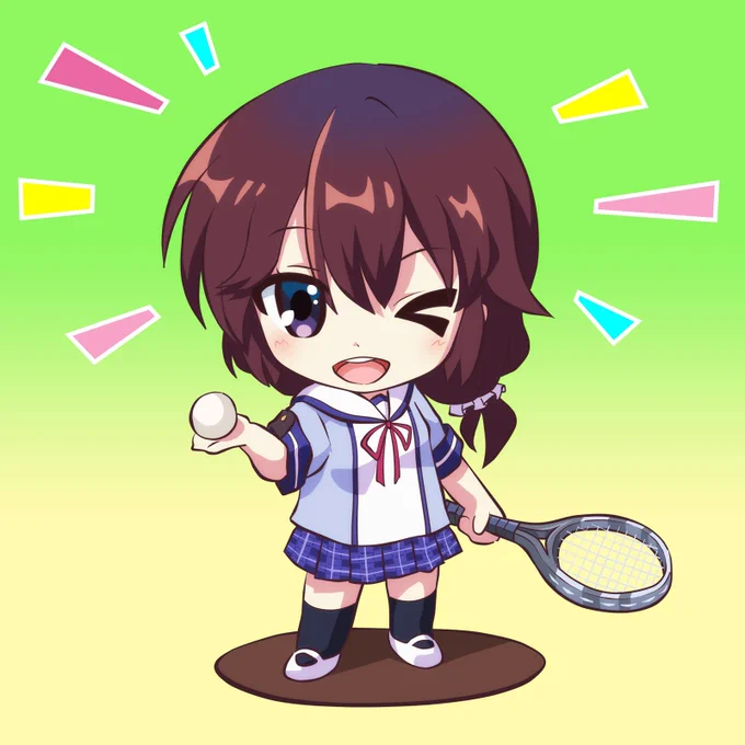 杏里ちゃん誕生日おめでとう
SD頭身で描いてみました
そして杏里ちゃんと言えばテニス
#佐田杏里生誕祭
#まちカドまぞく 