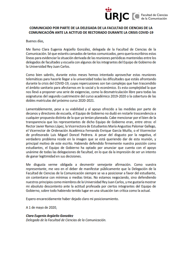 Ante la imagen trasladada de las constantes reuniones con el Equipo de Gobierno, desde la Delegación de Comunicación consideramos necesario aclarar nuestra postura.