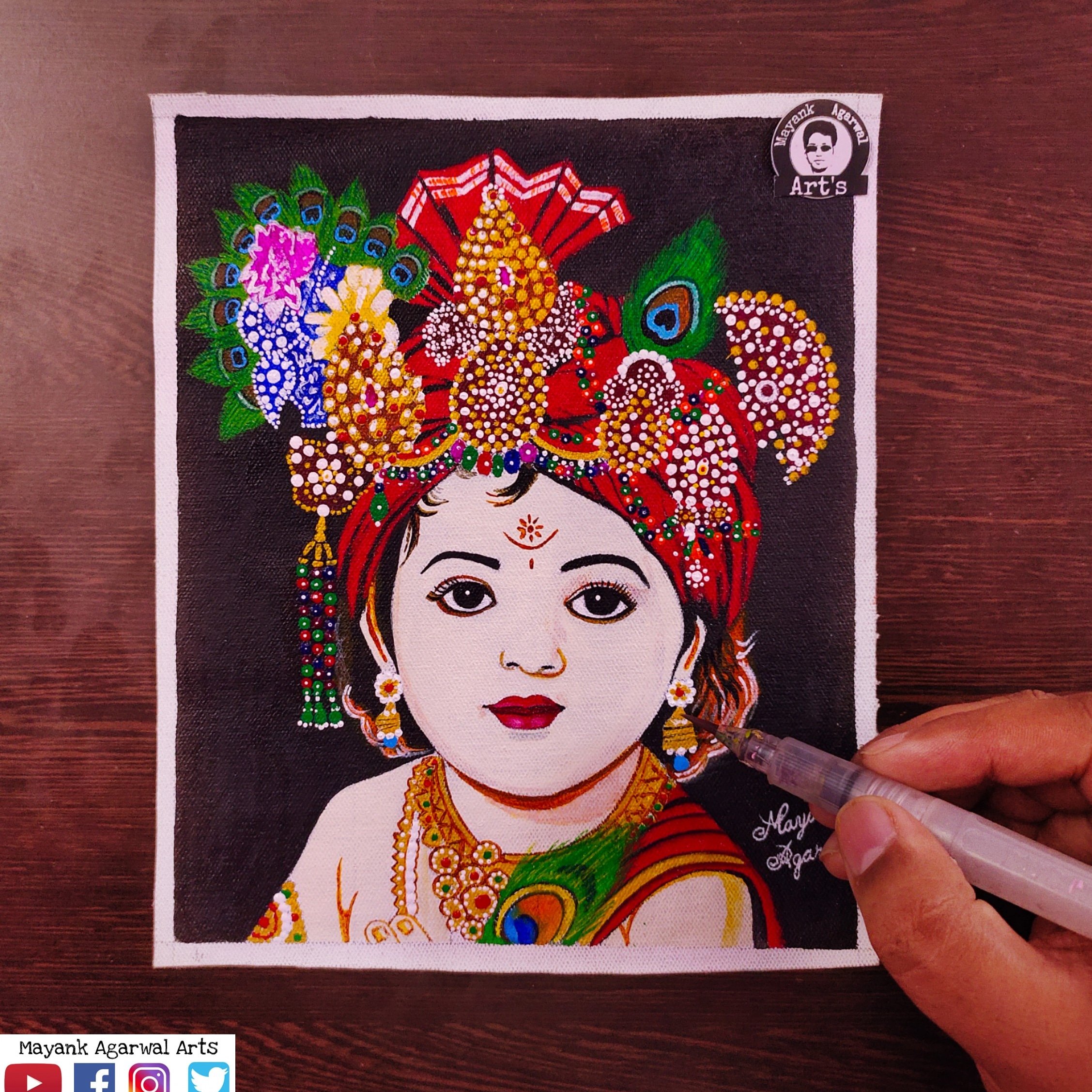 Krishna drawing images with colour deals