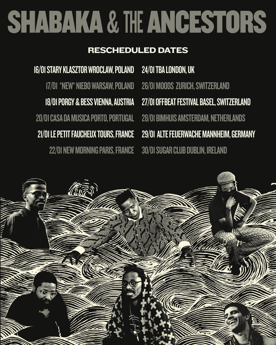 Sadly our tour, up until 31 July 2020, has been cancelled due to COVID-19. 
We have been able to reschedule a small handful of shows for January 2021
Please contact your ticket provider for refunds, ticket transfers and more information. 
Stay strong #WeAreSentHereByHistory