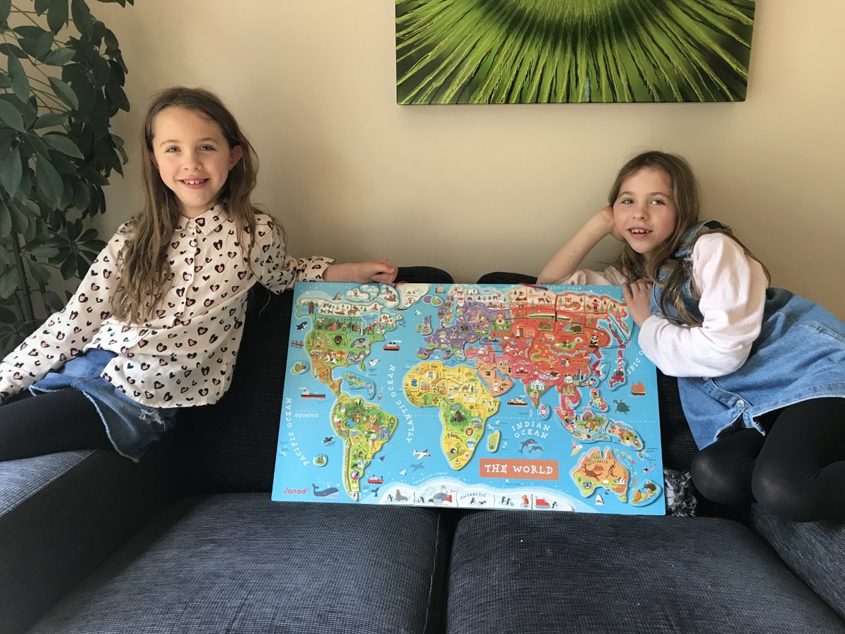 SchoolTollerton's tweet photo. Lucy and Isla are looking for Tanzania. Where can it be? https://t.co/xL9VACfoLc