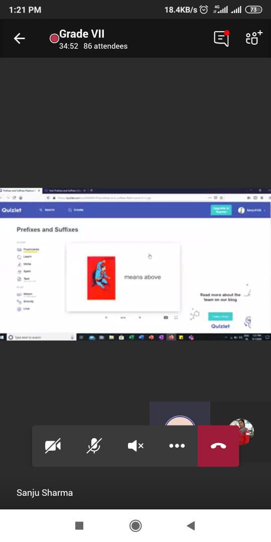SanjuSharma001's tweet photo. Another session of #remotelearning #English Grdae 7. #Enthusiastic class responded well to #WordClues Prefix and Suffix via @MicrosoftTeams . Thank you @pkdhillon08 for this opportunity. @MicrosoftEDU @quizlet
@satinder241 @RashmiGandhi19 https://t.co/mZKIsPPvWL