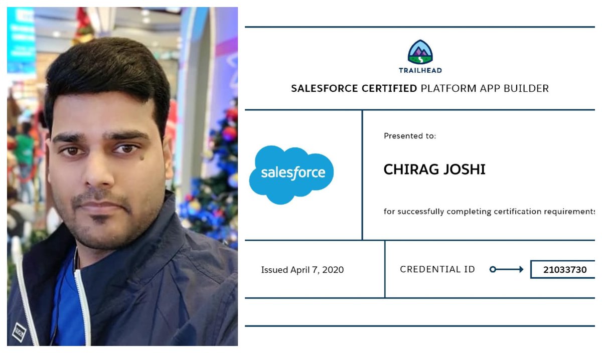 We congratulate @ChiragJ83842767 on being a @salesforce  Certified Platform App Builder.

#Salesforce #SalesforceOhana #SalesforceUniversity #SalesforceCertification #SalesforceInJaipur #BodaciousITHub #AlienBrainzSoftware