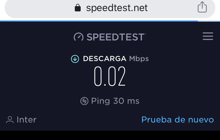 Marianitue's tweet photo. Esperar hasta casi la 1 am con la esperanza de que así el internet de @TuMundoInter funcionara para entregar trabajo pendiente y que la velocidad sea de 0.02 no tiene precio 🤦🏻‍♀️!! Al menos gracias a @MovistarVe puedo reclamarle a @InterCliente pero para que no den respuesta https://t.co/YUjjlru5g8
