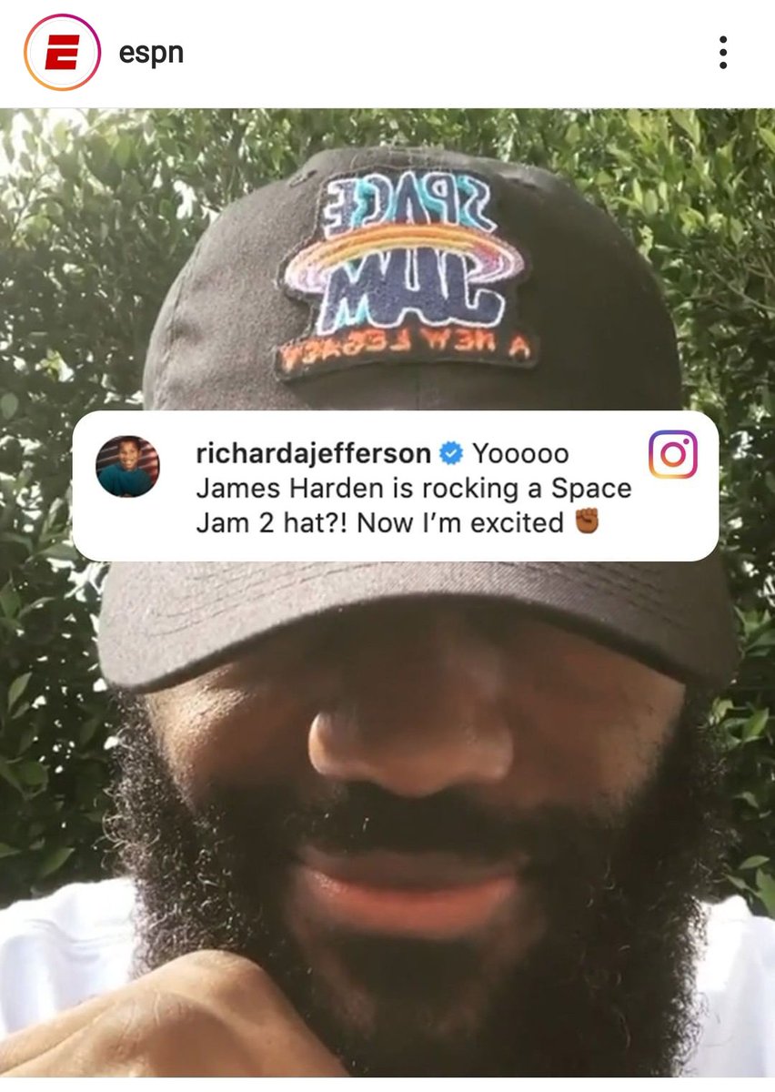 AnonymoFan's tweet photo. Richard Jefferson is excited! @espn @KingJames @JHarden13 #SpaceJam2 #BeardGang #boltradio1 #anonymofan https://t.co/cF6HM2olzL