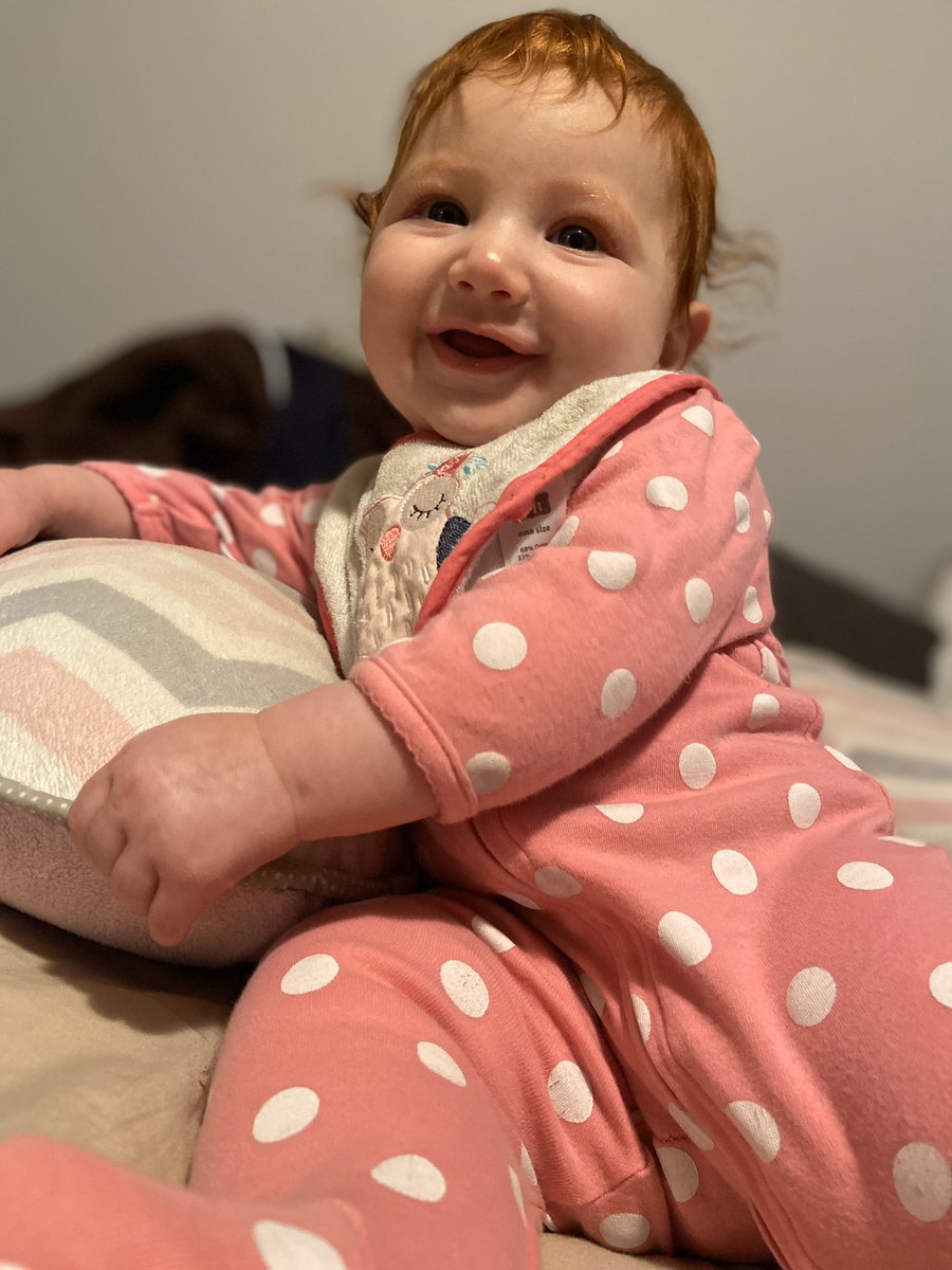 NikkiSneed3's tweet photo. Also, check out the cutest niece with the cutest smile right before she ruined her outfit with spit up 😅🤣 https://t.co/Rwx9U7fBp0