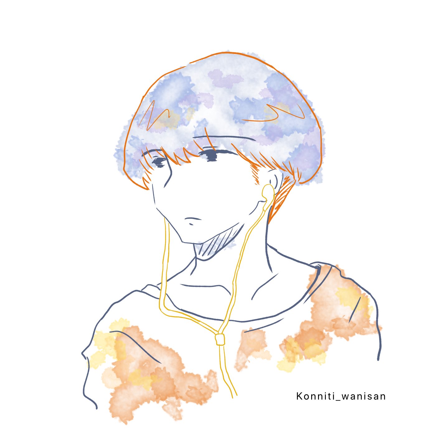 こんにちわにさん イラスト 女の子 イラスト かわいい 男の子 カッコいい エモい チル 女子 人 おしゃれ えかきさんと繋がりたい イラスト好きな人と繋がりたい イラストレーター イラスト練習 フォローミー こんにちわにさん Girl