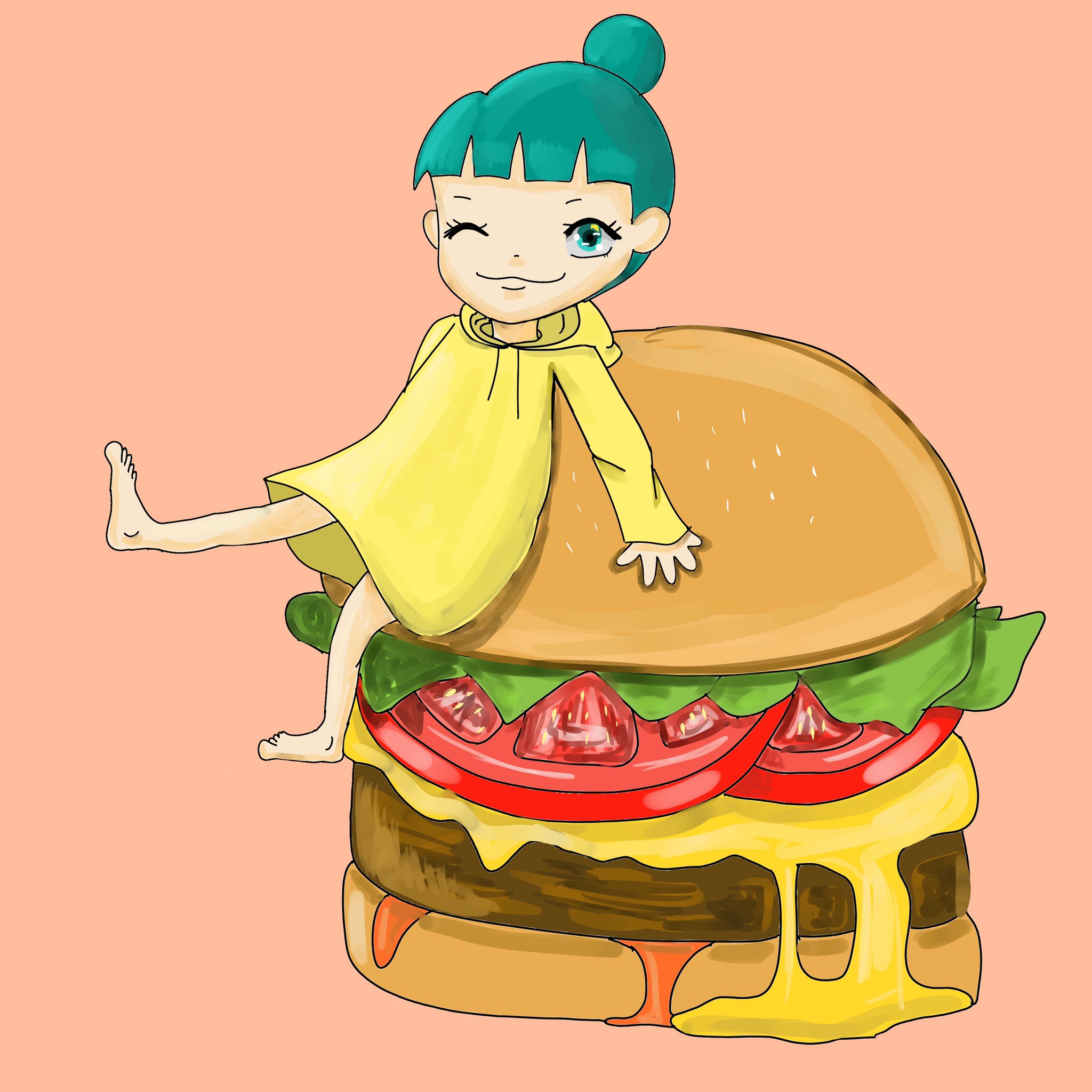 リョコモコ ハンバーガー イラスト イラストレーター 漫画 漫画家 イラスト好きさんとつながりたい 絵描きさんと繫がりたい リョコモコ ハンバーガー イラスト イラストレーター 漫画 漫画家 イラスト好きさんとつながりたい 絵描きさんと繫がりたい