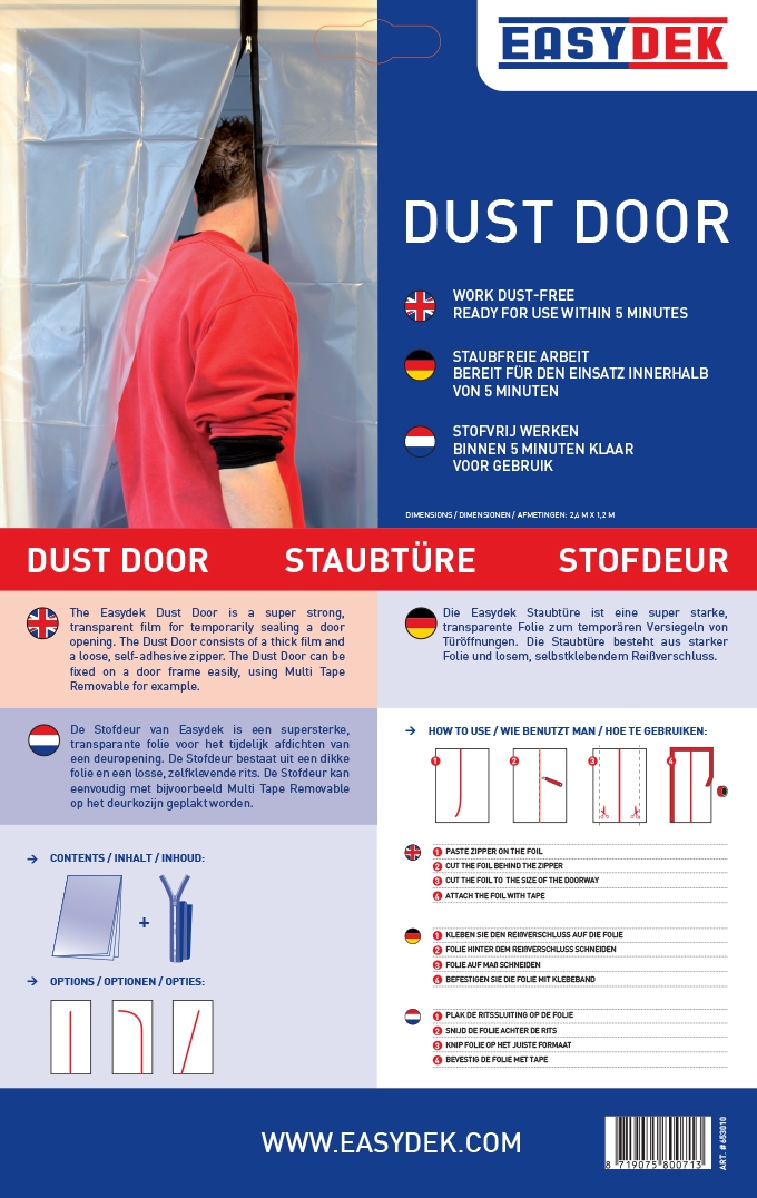 sicombouw's tweet photo. Een ruimte beschermen tegen stof? De Stofdeur met zelfklevende rits van Easydek maak je snel op maat en bied optimale bescherming.  #stofvrij #afdekken #easydek https://t.co/hDTQN6SnXm https://t.co/642yyiWd4F