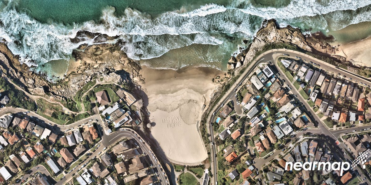 Looking forward to more beautiful views of Tamarama, without the hashtag! 🌞 Thanks <a href="/slsnsw/">Surf Life Saving NSW</a>! Wherever you are, stay safe! #stayhome #aerialimagery #beautyfromabove