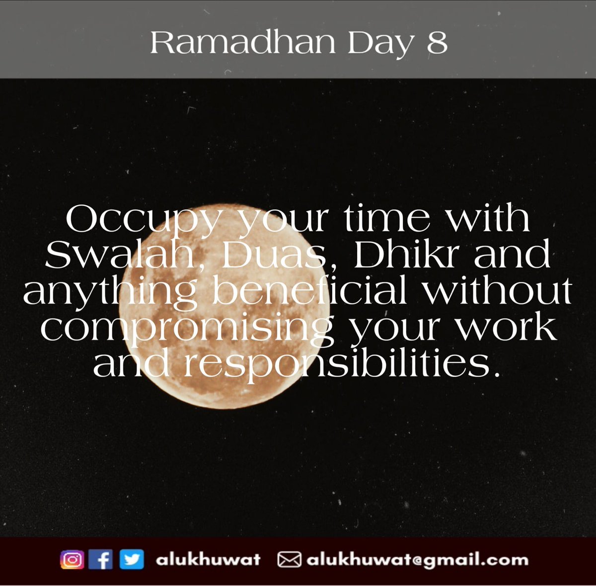 alukhuwat's tweet photo. #TogetherForACourse #StayHomeBeSafe #MakeRamadhanCount #RamadhanAtHome #SwaumMaqbool #RamadhanReminder https://t.co/ijuGuK7ILw