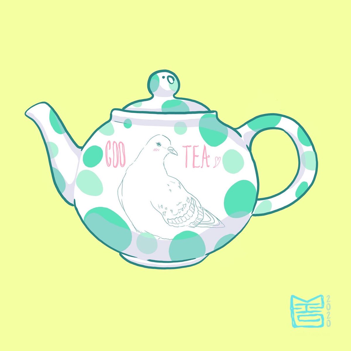 PudgyPigeonsArt's tweet photo. I had so much fun drawing this🐦💛
I’ve always loved teapot because they remind me of my mom. She used to collect all sort of tea pots.
#teapot #pudgypigeonsart #cootea #coo #pigeonlove #digitalart #rgvartist #design #pigeon #art https://t.co/8xh9puxUvA