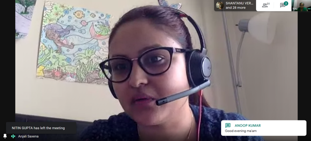 @ITSMohanNagar, #ManagementDepartment organized an #InternationalGuestSession for #MBAstudents through #videoconferencing on 25th April 2020. Ms. Anjali Saxena - #CostEstimator and #Health & #SafetyCoordinator, #AccuburnersCorporationMississaugaOntario, #Canada.