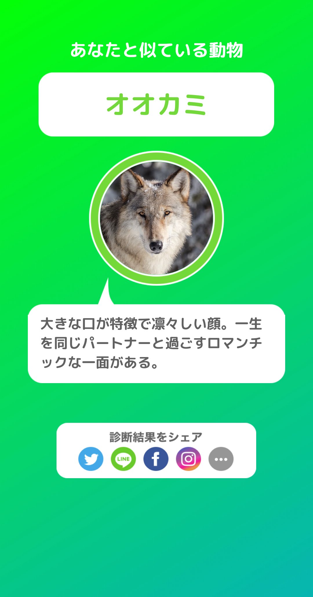 星野裕次 このアプリで診断したらそっくりな動物はオオカミでした セクシーな オオカミ どうぶつ顔診断 Dlはこちら T Co Rxdnn5nigj T Co Aplral5irv Twitter