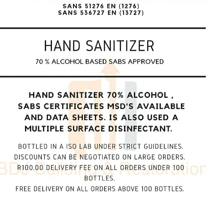 BdjBuilding's tweet image. Need sanitizer for your staff ? Our hand Sanitizers come unbranded ready for you to put your company stickers on for staff or resale. Our prices are really good.