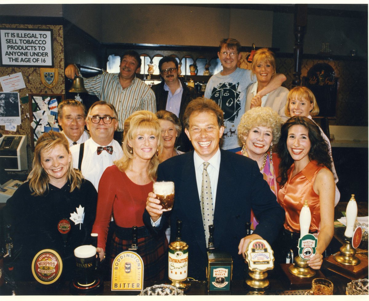 Blair also visited the set of Coronation Street.