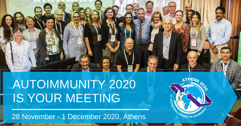 autoimmunitymd's tweet photo. Autoimmunity 2020 is your meeting. The community depends on your active participation in sharing your research, your insights and your expertise. #Autoimmunity2020 Congress will be definitely worth the wait! Stay updated: https://t.co/t0lyvMirab https://t.co/VPFHjNeq9I