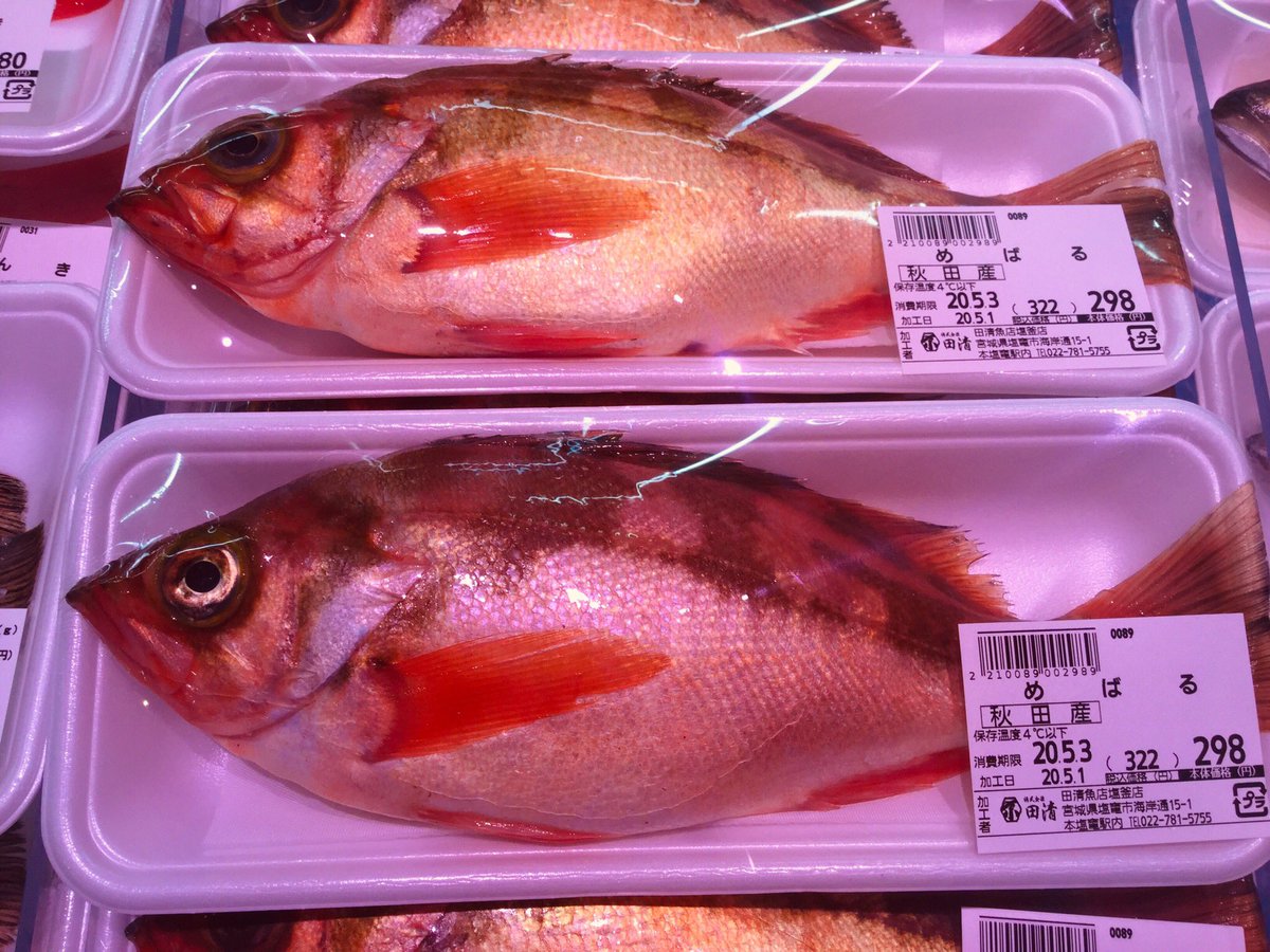 田清魚店 Tekuteほんしおがま こんにちは 田清魚店tekuteほんしおがまです 本日は鮮魚より メバル さば きんき 毛がにがおすすめとなっております 田清魚店 塩竈 本塩釜駅