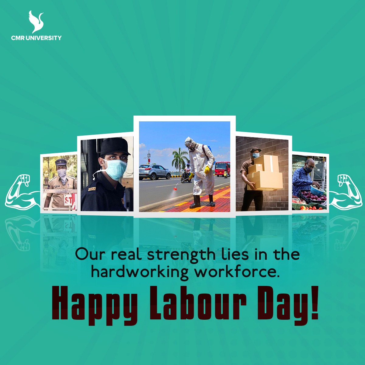 CMRUniversity's tweet photo. Today, we celebrate the unstoppable determination and undaunting spirit of our workforce. These talented individuals shape our world and bring a difference to lives every day.
#Labourday #Mayday #Workforce #Celebratingteamwork #CMRU https://t.co/wA53chzO1p