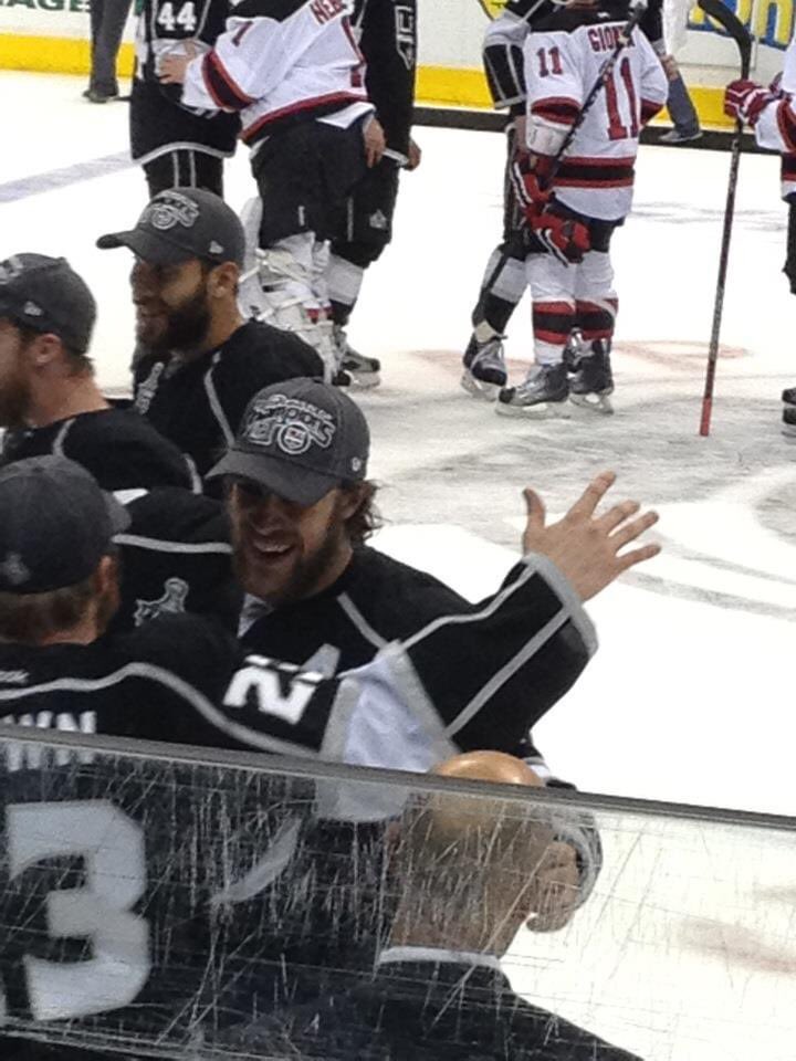 Divinaluz's tweet photo. @LAKings Over flowing with joy seeing my Boyz win our first Stanley Cup. Will never forget and blessed to be so close to it all. https://t.co/9mJvH13a1D