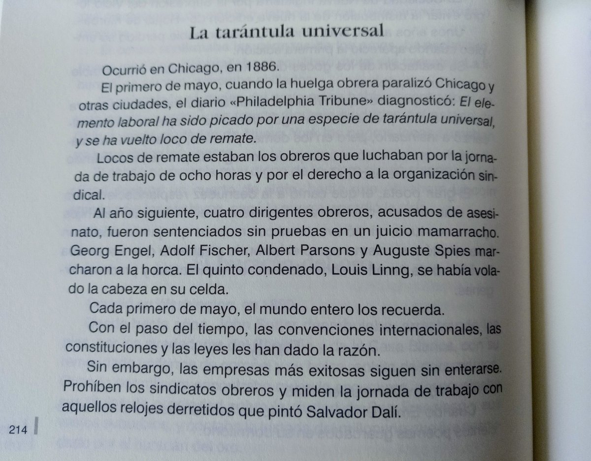 La tarántula universal.
Eduardo Galeano (Espejos)
#MaiatzarenLehena 

#gailibrea
#sasitxiotx
#asteanbehin