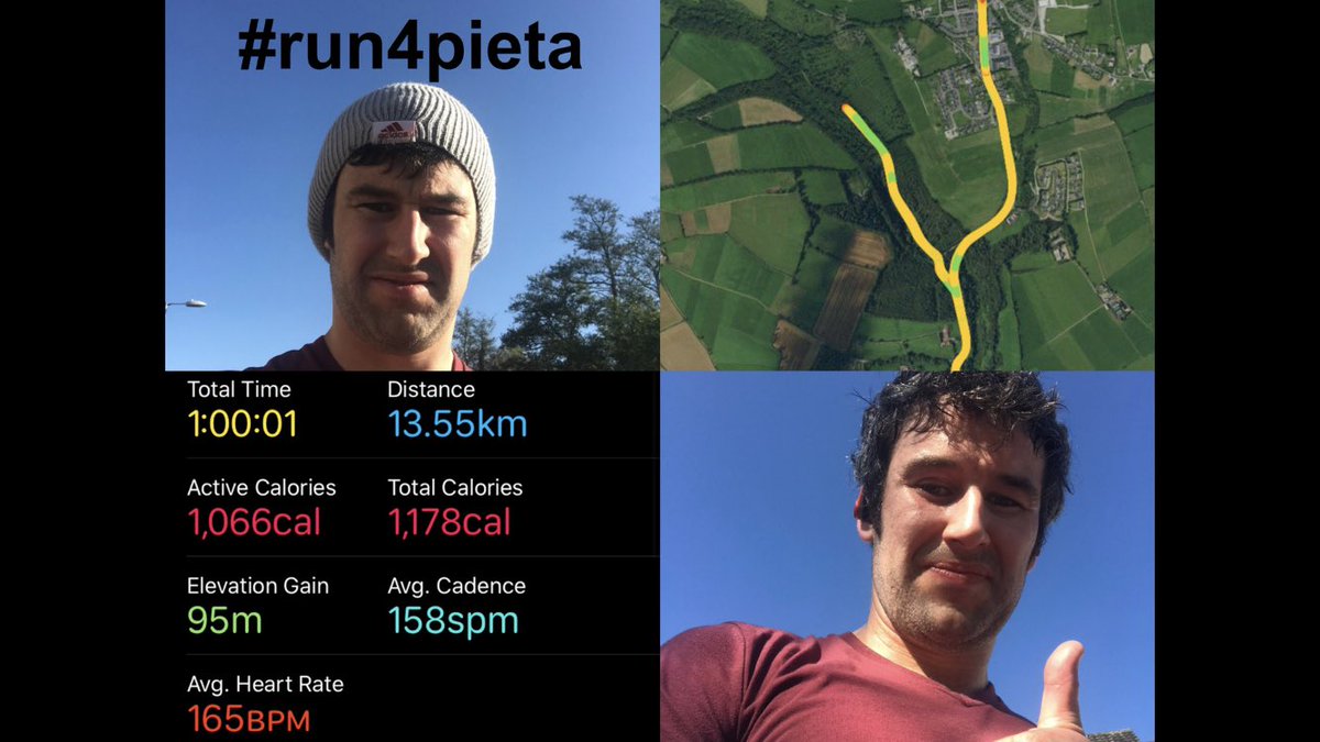 wesleyob1's tweet photo. Checking in for duty this morning  with @CarrigalineGAA @S_Dwane_20 #run4pieta https://t.co/jcM985FKex