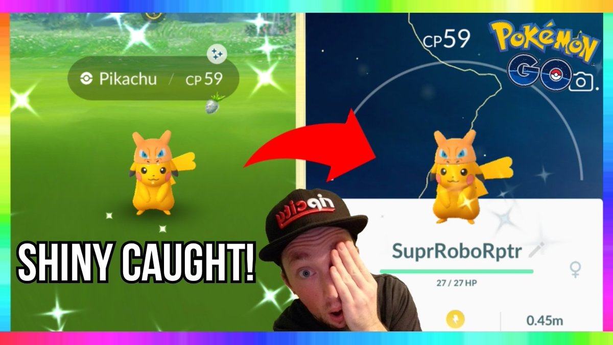 pikachu with charizard hat