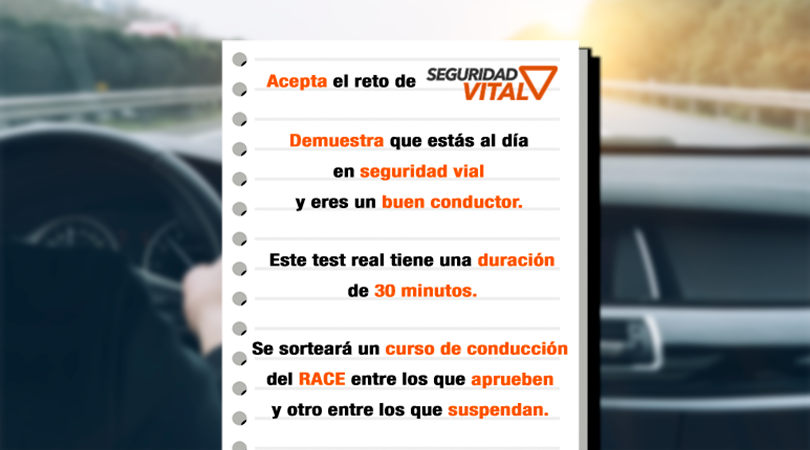 seguridad_vital's tweet photo. #FelizViernes 🥳 Ya tenéis el #testdeconducir con premio de dos cursos de conducción @RACE_es : 

https://t.co/tD2EeNP4R8 
 
👉 30 preguntas - 30 minutos

👉 Para los que tengan #carnetdeconducir

👉 Mandad #vídeos haciendo el test a participacion@seguridadvital.es

¡Suerte 🍀! https://t.co/iY8cHt6pUF