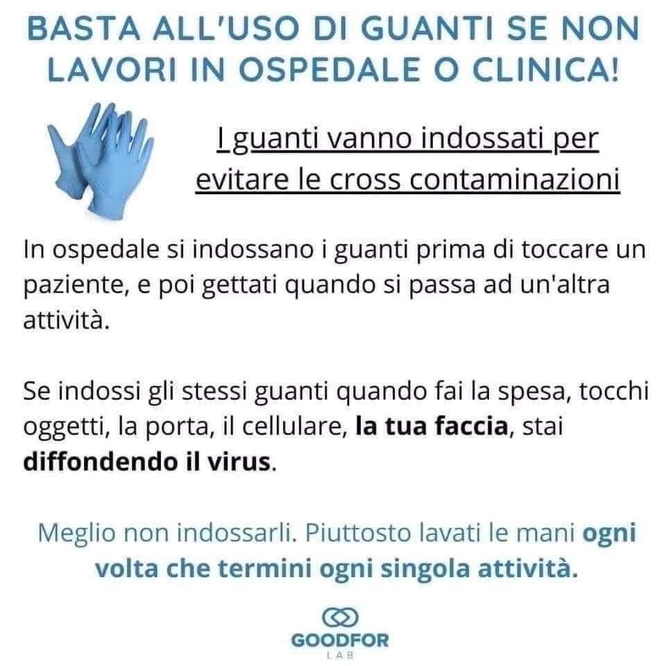 Toigoweb's tweet image. Da sanitario un appello ad evitare un uso sbagliato e controproducente all'uso dei guanti. Ci sono zozzerie in giro . @RobertoBurioni