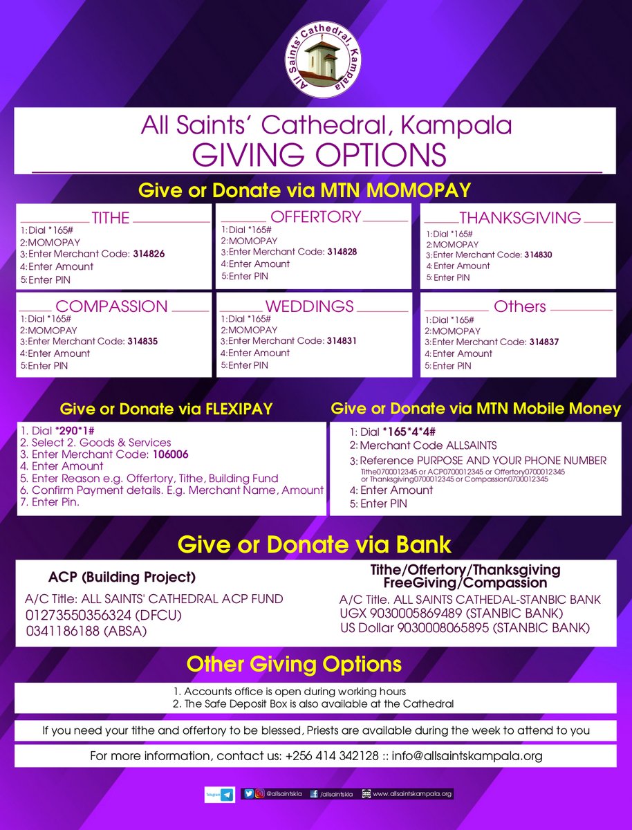 allsaintskla's tweet photo. #ASCKLunchHour #ASCKDayBreak
Join us for LUNCH HOUR (Friday 1st May 2020) from 1pm
---
To GIVE (tithe, offertory, compassion, and freewill giving) or to SUPPORT the ministry financially, visit https://t.co/0RW0JHVTwL. Call +256 787 089609 or info@allsaintskampala.org for details https://t.co/d5yNO3h0R4
