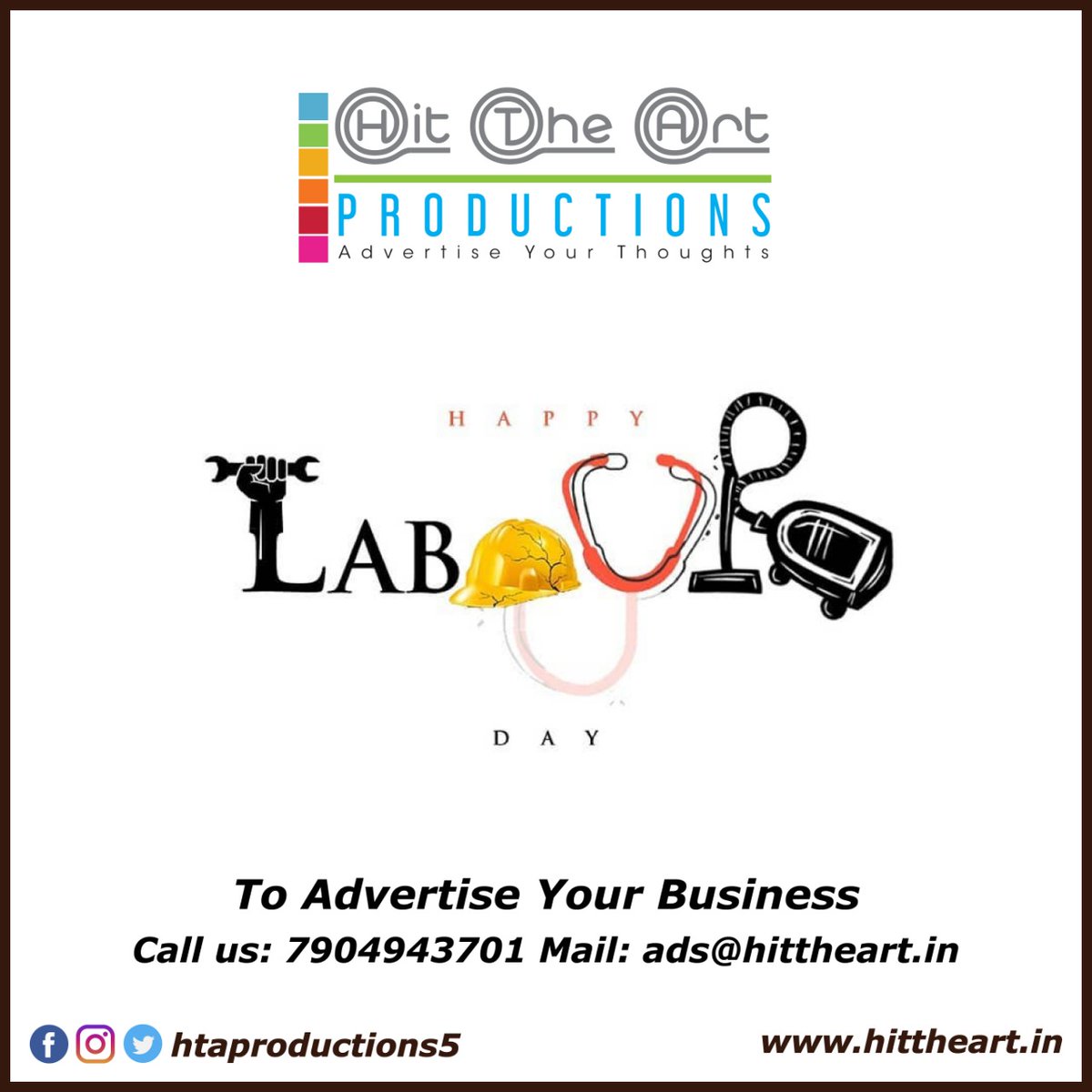 htaproductions5's tweet photo. #happylabourday #labour #labourday #mayday #thalaajith #hbdthala #happylaboursday #happylabourday2020 #hittheart #htaproduction5 #hittheartproductions #chennai #tvads #radio_advertising #newspaper_advertising #video_production #branding #productionagency #Wishes #HappyMayDay https://t.co/x2XWKasS4L