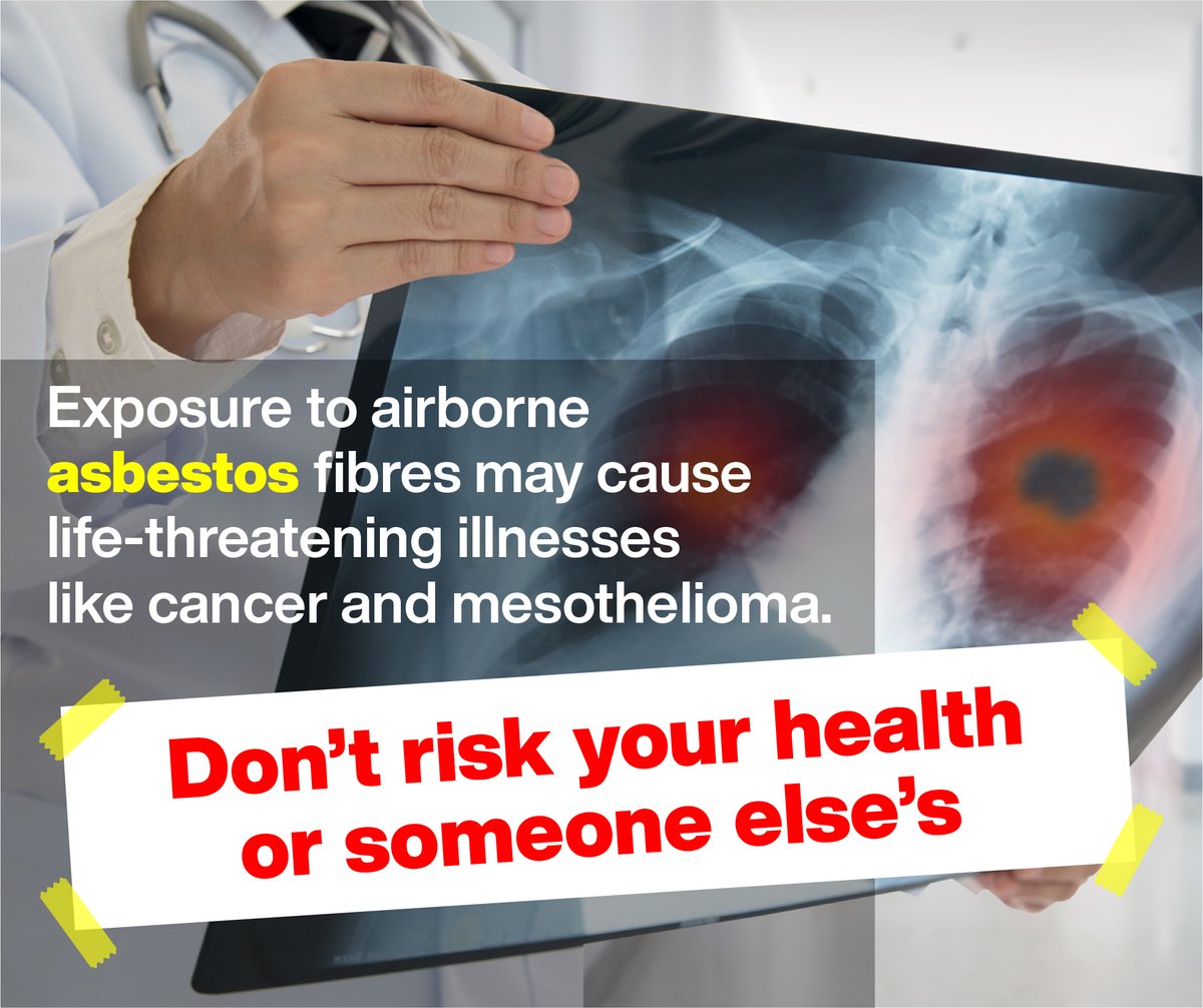ACV_GARDS's tweet photo. #asbestos #asbestossafety Don't risk the possible health effects of asbestos exposure. There is no known safe minimum level of exposure to asbestos fibres @asbestossafety @CFMEU_CG #WorkSafe_Vic @channel9
#Block @healthgovau @VicGovDHHS @RenoRumble
@HouseRulesOn7 @LVasbestos https://t.co/YBelxVcaKS