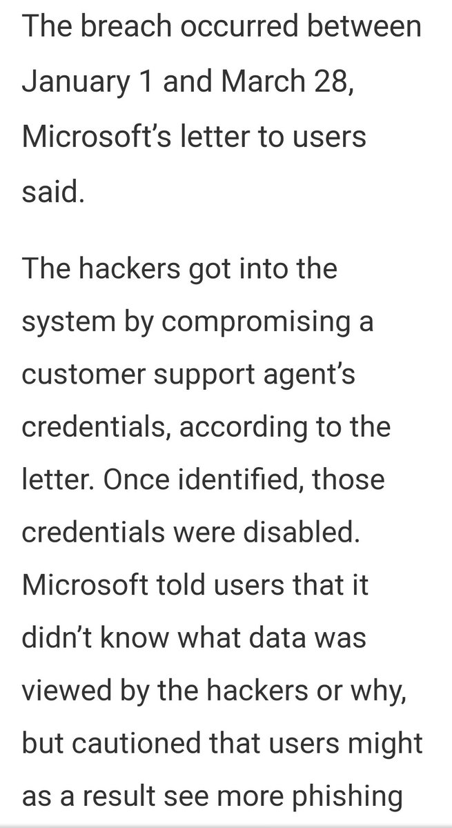 Jan 1, 2020 and March 28  #Microsoft server were hacked and security was breached