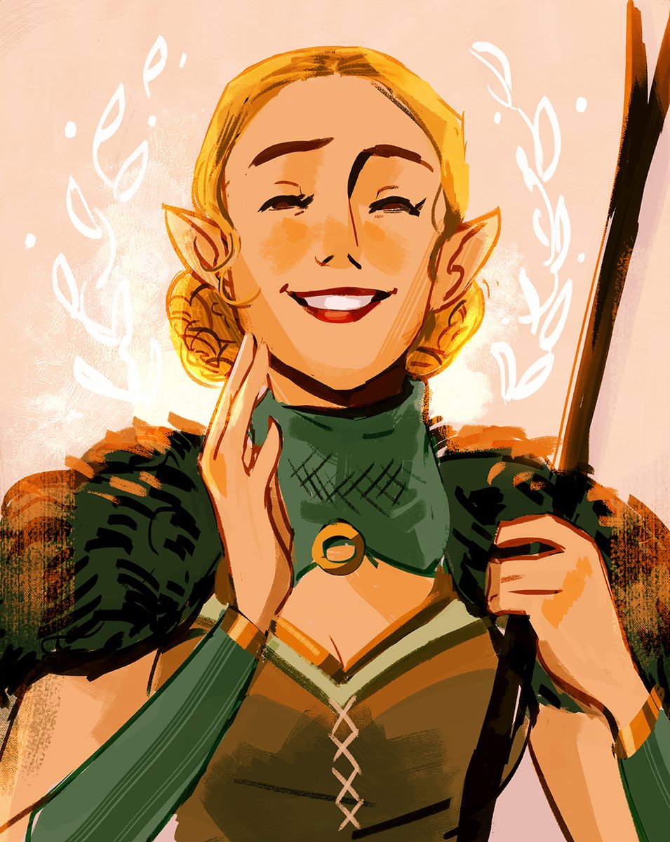 im a million years late to post this but i drew <a href="/apricatt_art/">apricatt art</a>'s lovely warden callisto for our art trade! isn't she the cutest :")