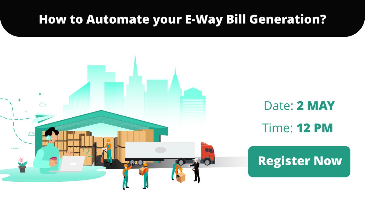 Easemy_GST's tweet photo. #EaseMyGST Again welcomes you to join our Discussion over the Automation of E-Way Bill generation.

Let’s Connect with Our #EWay Experts and clarify all your Queries!

Click here to register - https://t.co/gzbHAEvndx

Why Automation is required?
and much more
#AutomateEwayBill https://t.co/lzIzzzglk0