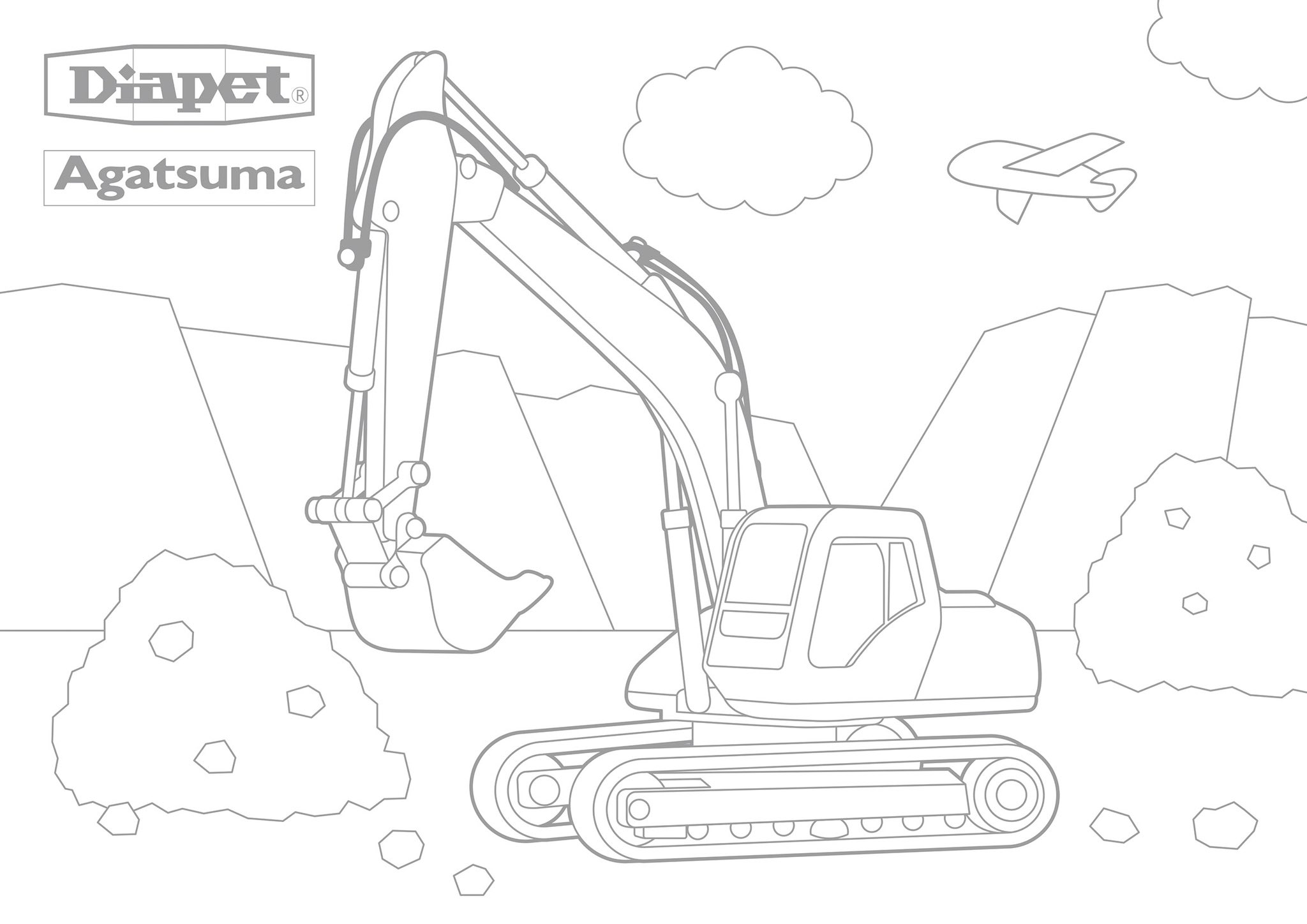 Pinocchio 株式会社アガツマ در توییتر ぬりえプレゼント ダイヤペットぬりえプレゼント企画 ゴールデンウィークは おうちでぬりえをしよう 2つ目はこちら 工事現場で活躍 ショベルカー Stayhome おうちですごそう ぬりえ Https T Co