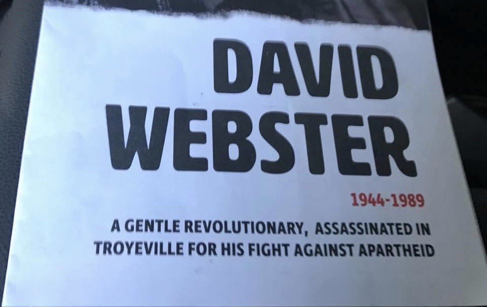 Lesufi's tweet image. On this day, apartheid and its worshippers felt you were a threat to a truly non racial South Africa like true blood suckers they decided to assassinate you. We will never forget #DavidWebster